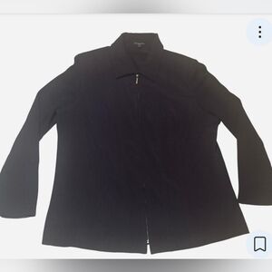 Notations Black Zip-Front Blazer Jacket